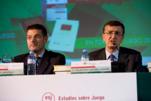 José Antonio Martínez Sampedro, Presidente de CODERE y Rafael Catalá, secretario de Estado y miembro del patronato de la Fundación Codere.