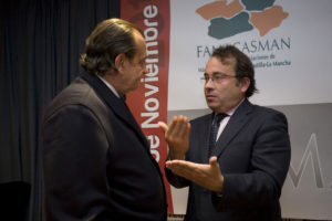 José Feliciano Morales Belinchón y Juan Manuel Ortega, tras la clausura de la Jornada